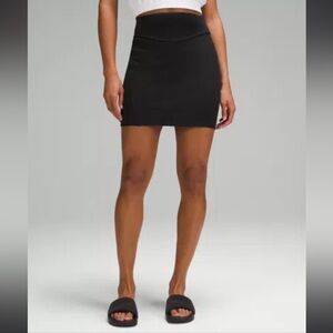 High waisted scuba skirt